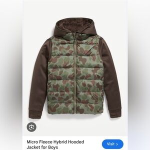 Old Navy Kids Camo Puffer Jacket with Hood
